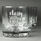 Sassy Quotes Whiskey Glasses Set of 4 - Engraved Front