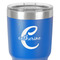 Name & Initial (Girly) 30 oz Stainless Steel Ringneck Tumbler - Blue - Close Up