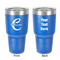 Name & Initial (Girly) 30 oz Stainless Steel Tumbler - Royal Blue - Double-Sided (Personalized)
