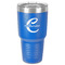 Name & Initial (Girly) 30 oz Stainless Steel Ringneck Tumbler - Blue - Front