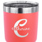 Name & Initial (Girly) 30 oz Stainless Steel Ringneck Tumbler - Coral - CLOSE UP