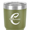 Name & Initial (Girly) 30 oz Stainless Steel Ringneck Tumbler - Olive - Close Up