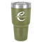 Name & Initial (Girly) 30 oz Stainless Steel Tumbler - Olive - Single-Sided (Personalized)