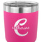 Name & Initial (Girly) 30 oz Stainless Steel Ringneck Tumbler - Pink - CLOSE UP