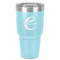 Name & Initial (Girly) 30 oz Stainless Steel Ringneck Tumbler - Teal - Front