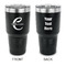 Name & Initial (Girly) 30 oz Stainless Steel Ringneck Tumblers - Black - Double Sided - APPROVAL