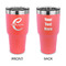 Name & Initial (Girly) 30 oz Stainless Steel Ringneck Tumblers - Coral - Double Sided - APPROVAL