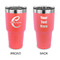 Name & Initial (Girly) 30 oz Stainless Steel Tumbler - Coral - Double Sided (Personalized)