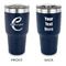 Name & Initial (Girly) 30 oz Stainless Steel Ringneck Tumblers - Navy - Double Sided - APPROVAL