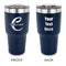 Name & Initial (Girly) 30 oz Stainless Steel Tumbler - Navy - Double Sided (Personalized)