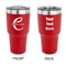 Name & Initial (Girly) 30 oz Stainless Steel Tumbler - Red - Double Sided (Personalized)