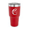 Name & Initial (Girly) 30 oz Stainless Steel Tumbler - Red - Single Sided (Personalized)