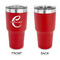 Name & Initial (Girly) 30 oz Stainless Steel Ringneck Tumblers - Red - Single Sided - APPROVAL