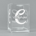 Name & Initial (Girly) Acrylic Pen Holder (Personalized)