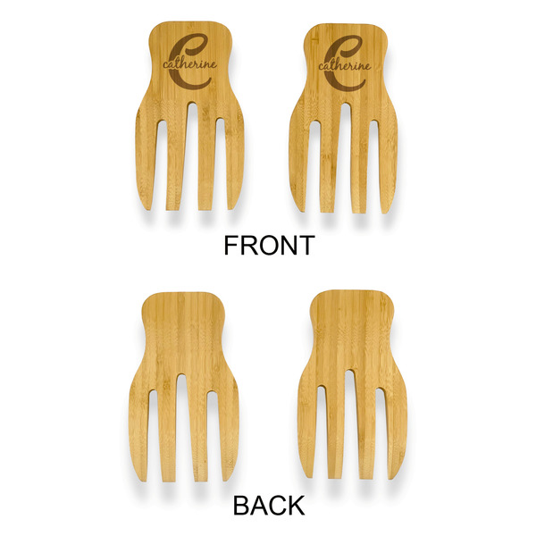 Name & Initial (Girly) Bamboo Salad Hands - APPROVAL