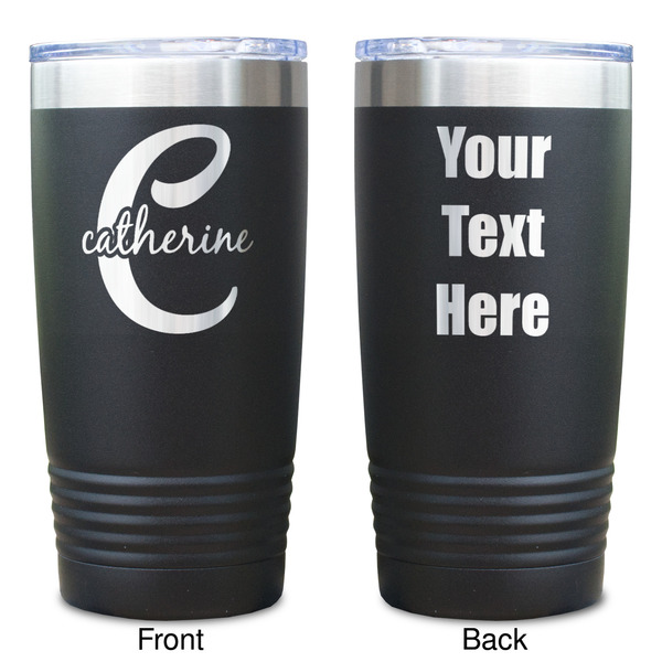 Name & Initial (Girly) Black Polar Camel Tumbler - 20oz - Double Sided  - Approval