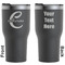 Name & Initial (Girly) Black RTIC Tumbler - Front and Back