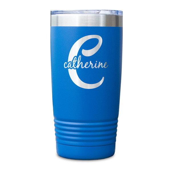 Name & Initial (Girly) Blue Polar Camel Tumbler - 20oz - Single Sided - Approval