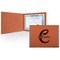 Name & Initial (Girly) Leatherette Certificate Holder - Front (Personalized)