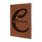 Name & Initial (Girly) Cognac Leatherette Journal - Main