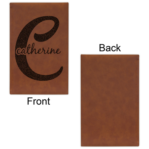 Name & Initial (Girly) Cognac Leatherette Journal - Single Sided - Apvl