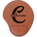 Name & Initial (Girly) Leatherette Mouse Pad with Wrist Support (Personalized)