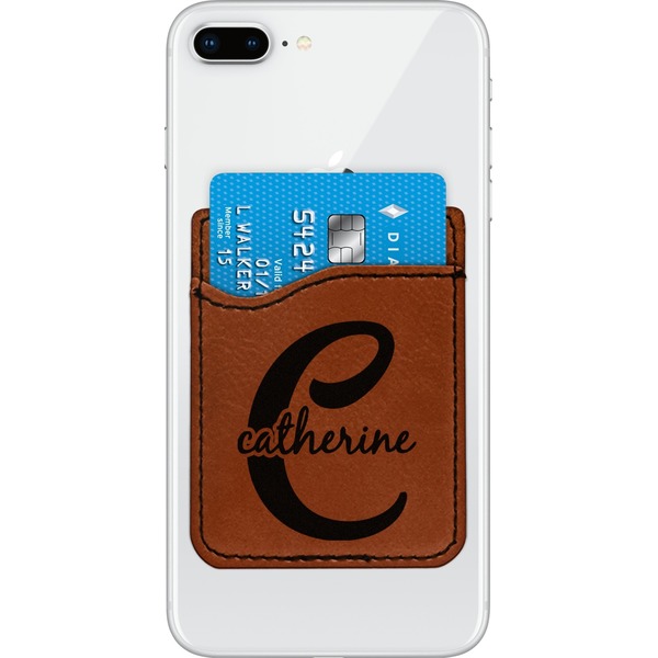 Custom Name & Initial (Girly) Leatherette Phone Wallet (Personalized)