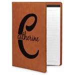 Name & Initial (Girly) Leatherette Portfolio with Notepad (Personalized)