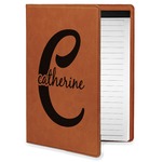 Name & Initial (Girly) Leatherette Portfolio with Notepad - Small - Single Sided (Personalized)
