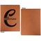 Name & Initial (Girly) Cognac Leatherette Portfolios with Notepad - Small - Single Sided- Apvl