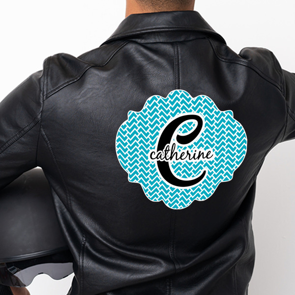 Name & Initial (Girly) Custom Shape Iron On Patches - XXXL APPROVAL single