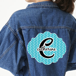 Name & Initial (Girly) Twill Iron On Patch - Custom Shape - 3XL (Personalized)