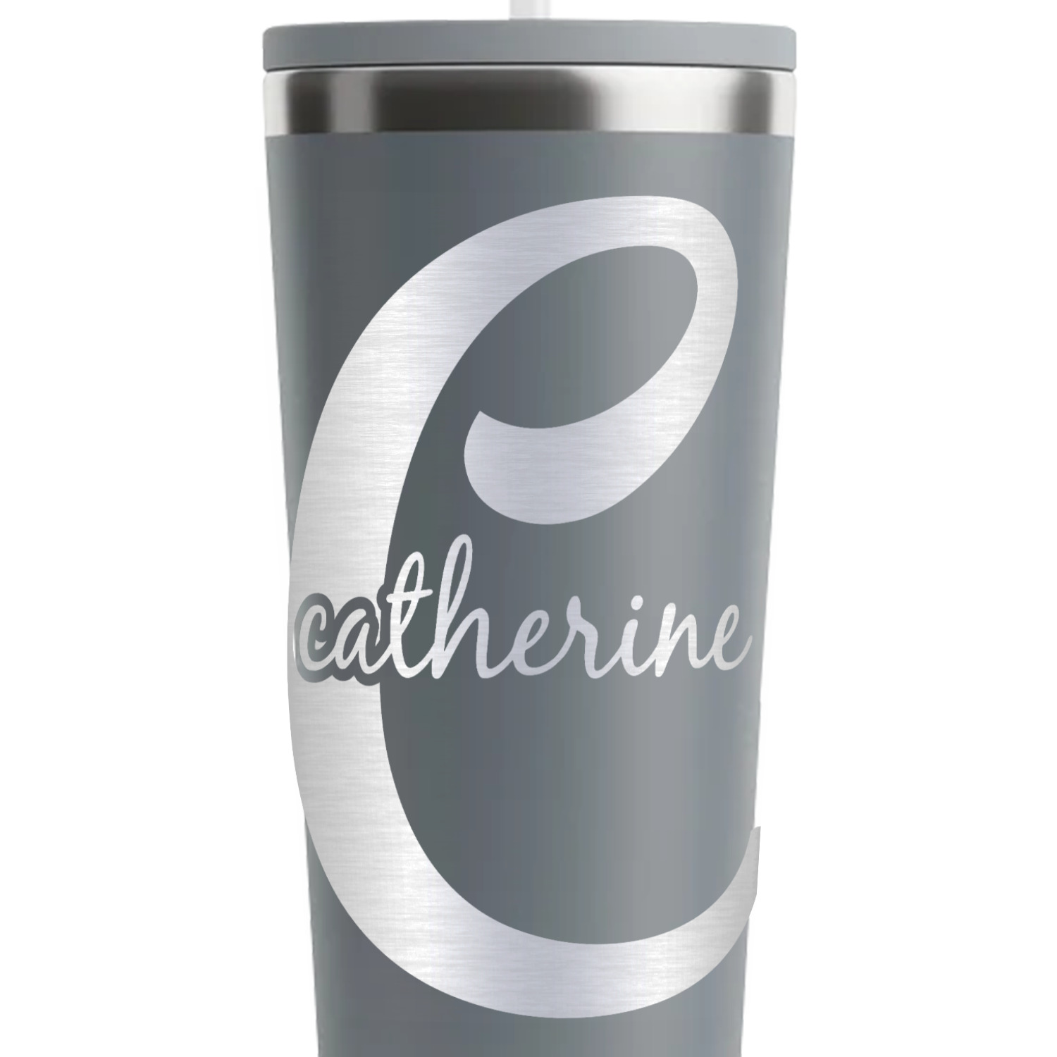 Custom Name & Initial (Girly) RTIC Everyday Tumbler with Straw