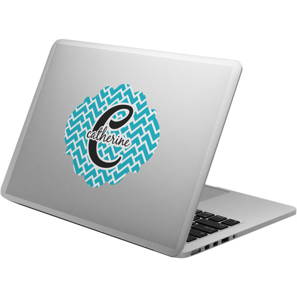 Custom Name & Initial (Girly) Laptop Decal (Personalized)