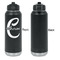 Name & Initial (Girly) Laser Engraved Water Bottles - Front Engraving - Front & Back View