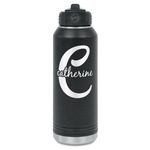 Name & Initial (Girly) Water Bottles - Laser Engraved - Front & Back (Personalized)