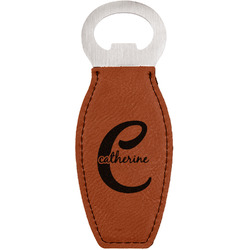 Name & Initial (Girly) Leatherette Bottle Opener (Personalized)