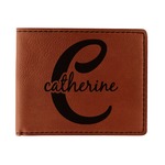 Name & Initial (Girly) Leatherette Bifold Wallet (Personalized)