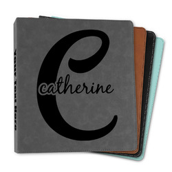 Name & Initial (Girly) Leather Binder - 1" (Personalized)