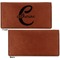 Name & Initial (Girly) Leather Checkbook Holder Front and Back Single Sided - Apvl