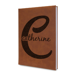 Name & Initial (Girly) Leather Sketchbook - Small - Single Sided (Personalized)