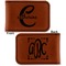 Name & Initial (Girly) Leatherette Magnetic Money Clip - Front and Back