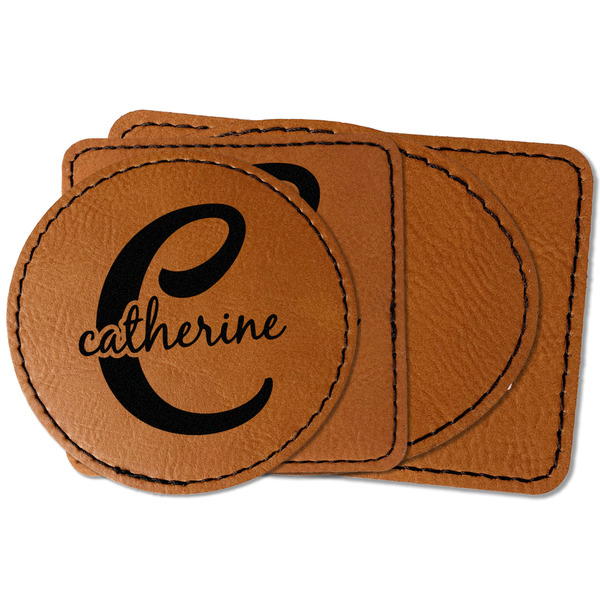 Custom Name & Initial (Girly) Faux Leather Iron On Patch (Personalized)