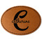 Name & Initial (Girly) Leatherette Patches - Oval