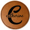 Name & Initial (Girly) Leatherette Patches - Round