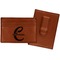 Name & Initial (Girly) Leatherette Wallet with Money Clips - Front and Back