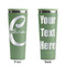 Name & Initial (Girly) Light Green RTIC Everyday Tumbler - 28 oz. - Front and Back