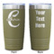 Name & Initial (Girly) Olive Polar Camel Tumbler - 20oz - Double Sided - Approval