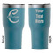 Name & Initial (Girly) RTIC Tumbler - Dark Teal - Double Sided - Front & Back