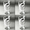 Name & Initial (Girly) Set of Four Engraved Beer Glasses - Individual View